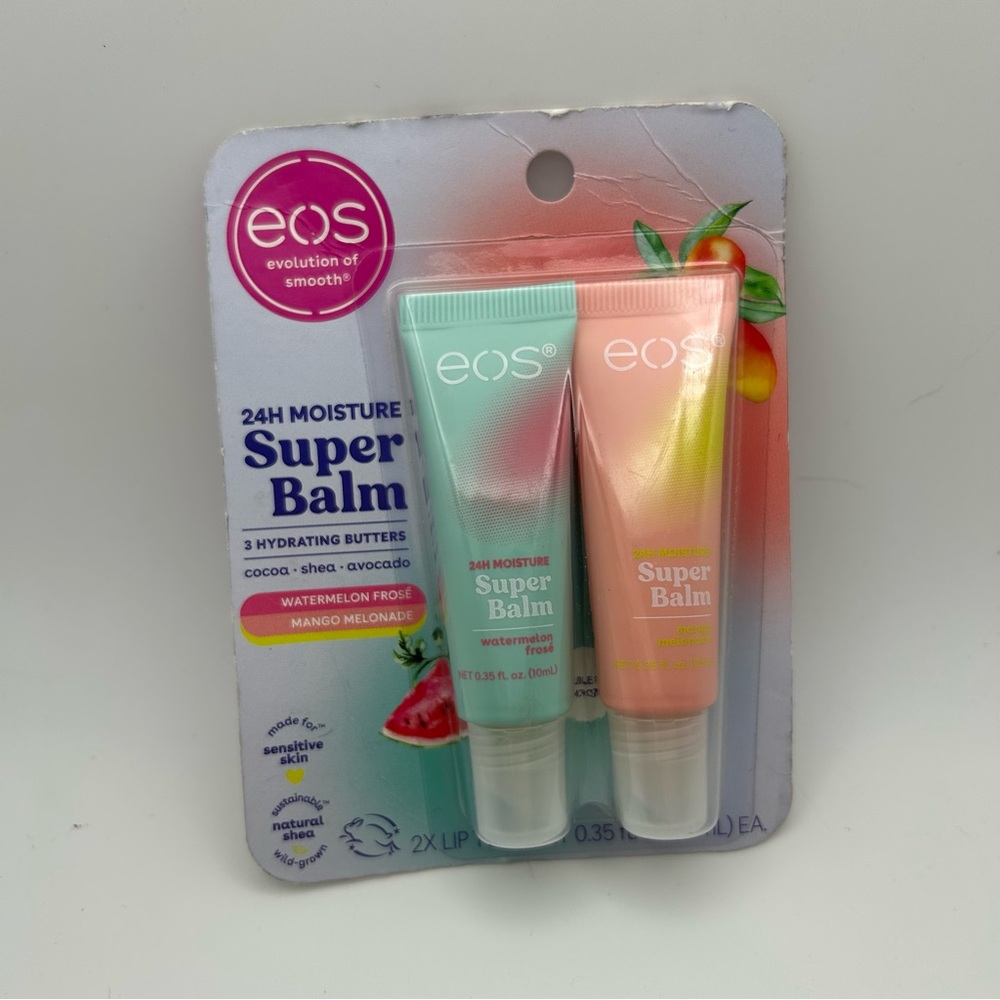 EOS 24H Moisture Super Balm two-pack Watermelon Frosé &Mango Melonade Flavors